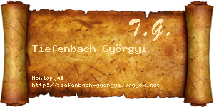 Tiefenbach Györgyi névjegykártya