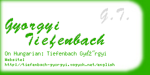 gyorgyi tiefenbach business card